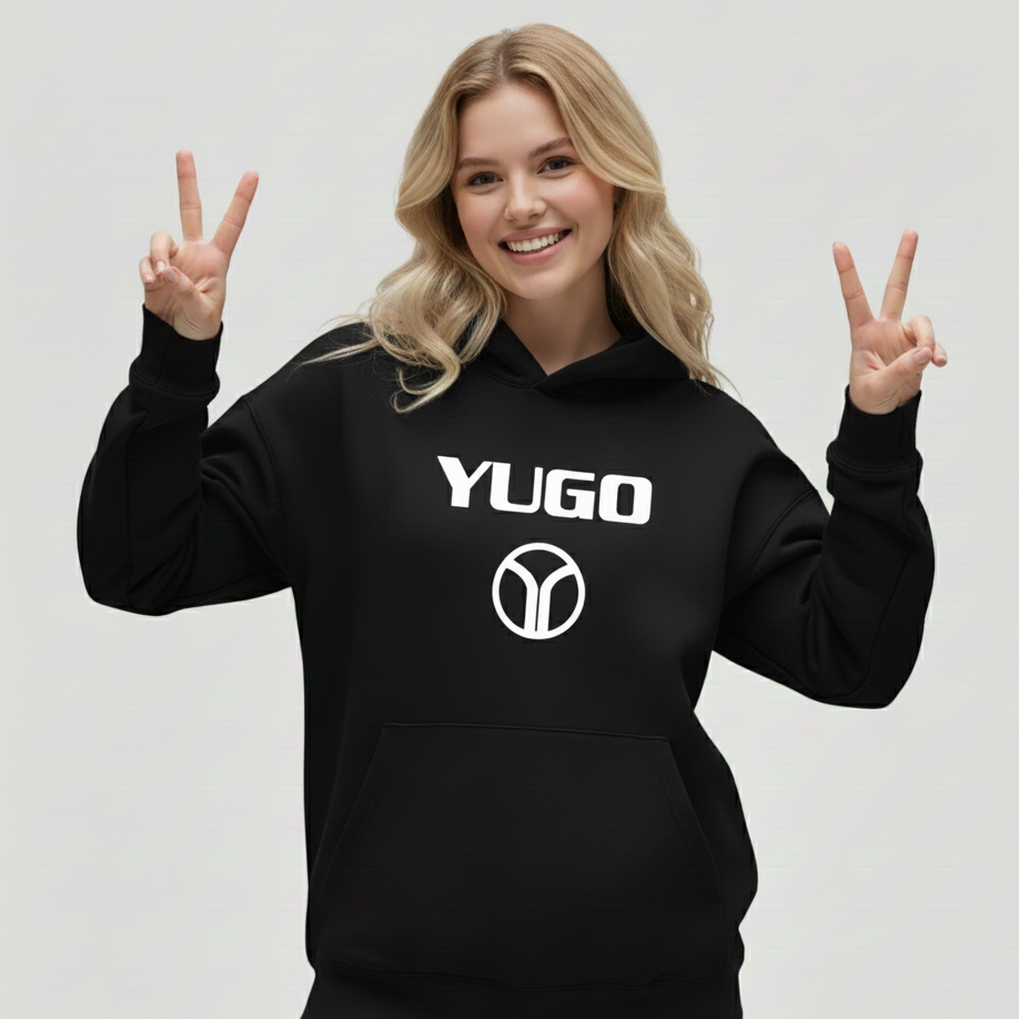 YUGO Car Logo Hoodie (HQ Stitched Embroidery)
